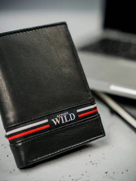 Moderná pánska peňaženka s pruhom Wild