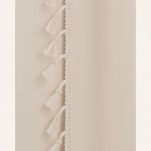 KrémovýzávesLaranariasiacupáskusostrapcami140x250cm