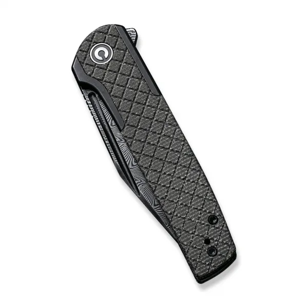 Civivi Cachet C20041B-DS1 Black Micarta Damascus Diamond Patterned