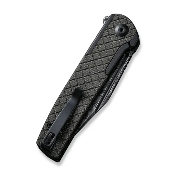 Civivi Cachet C20041B-DS1 Black Micarta Damascus Diamond Patterned