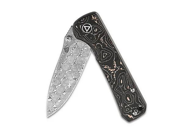 QSP Hawk QS131-S Damascus Carbon Fiber
