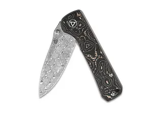 QSP Hawk QS131-S Damascus Carbon Fiber