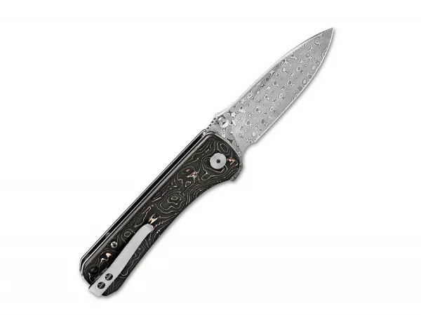 QSP Hawk QS131-S Damascus Carbon Fiber
