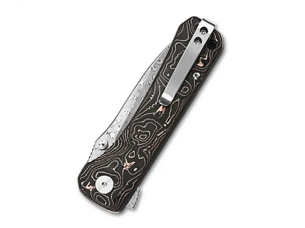 QSP Hawk QS131-S Damascus Carbon Fiber