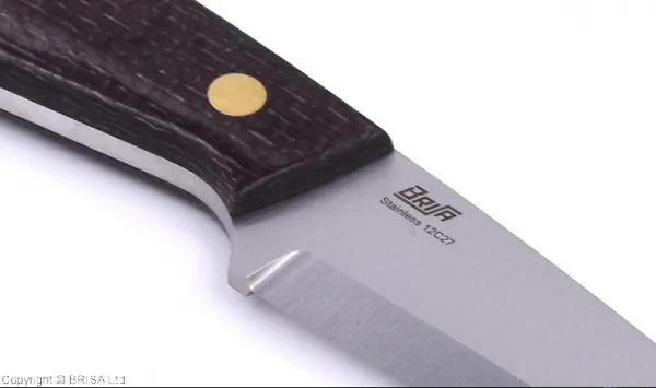 Brisa (EnZo) Nôž Brisa Bobtail 80 Scandi / Bison Micarta / Multicarry