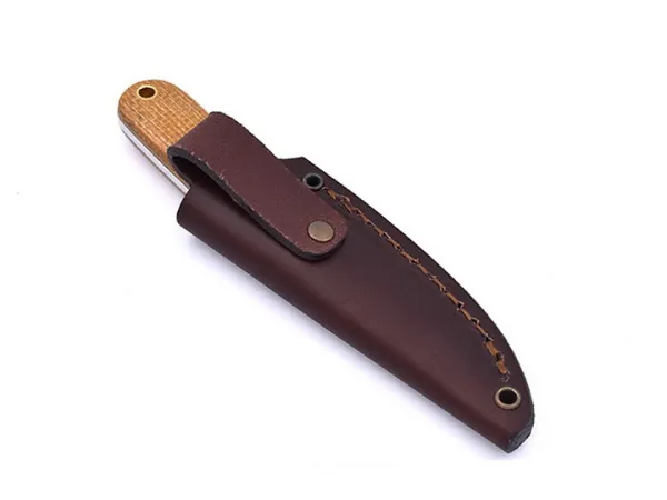 Brisa (EnZo) Nôž Brisa Necker 70 Scandi / Mustard Micarta / Leather