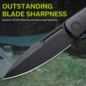 Civivi Caetus C21025C-2 Black Burlap Micarta