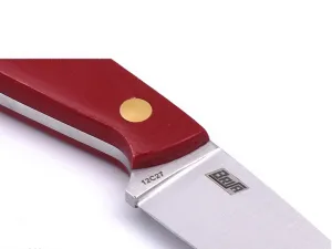 Brisa (EnZo) Nôž Brisa Necker 70 Flat / Red Micarta / Leather