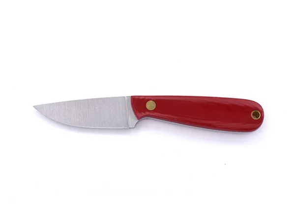 Brisa (EnZo) Nôž Brisa Necker 70 Flat / Red Micarta / Leather