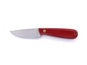 Brisa (EnZo) Nôž Brisa Necker 70 Flat / Red Micarta / Leather