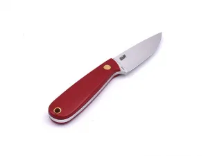 Brisa (EnZo) Nôž Brisa Necker 70 Flat / Red Micarta / Leather