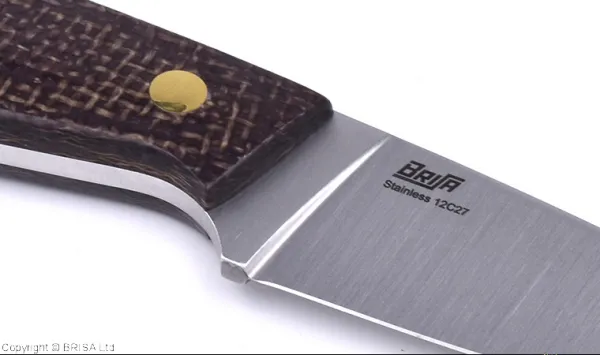 Brisa (EnZo) Nôž Brisa Bobtail 80 Flat / Bison Micarta / Multicarry