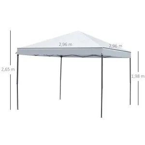 Outsunny Zahradní altán s bočními stěnami, 3 x 3 m