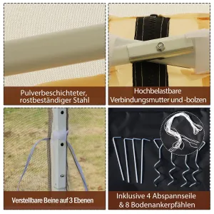 Outsunny Zahradní altán s bočními stěnami, 3 x 3 m