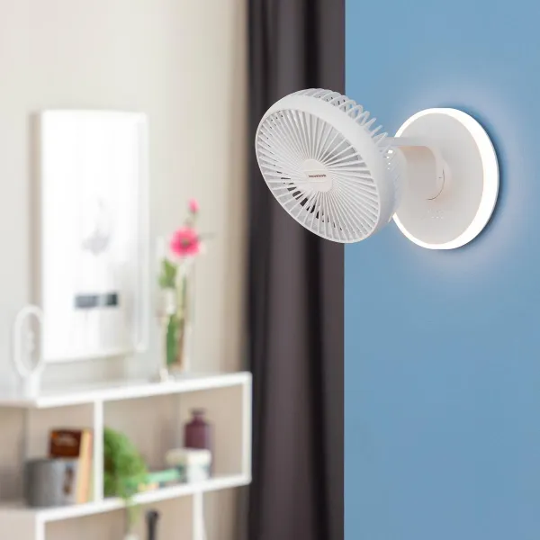 InnovaGoods Stolní ventilátor FanLed s USB nabíjením a LED diodami