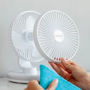 InnovaGoods Stolní ventilátor FanLed s USB nabíjením a LED diodami