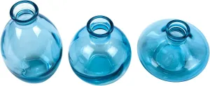 Weltbild Skleněné vázy Blue, sada 3 ks