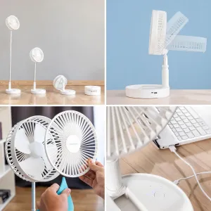 InnovaGoods Skládací stolní ventilátor Fandle s USB dobíjením