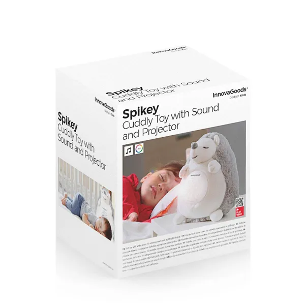 InnovaGoods Plyšový ježek Spikey s bílým šumem a projektorem na spaní