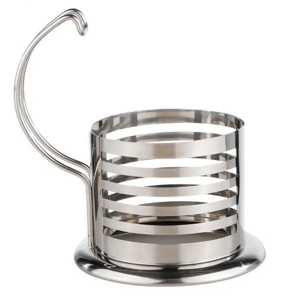 Haushalt International Skleněný french press se satinovanou nerezovou ocelí, 1 l