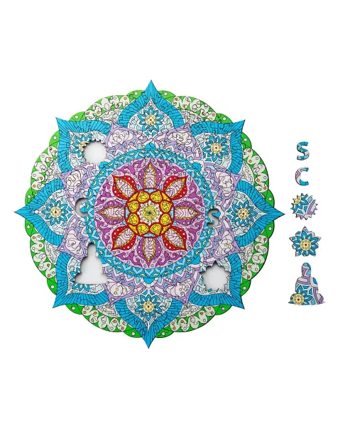 Weltbild Dřevěné puzzle Mandala, 204 dílků