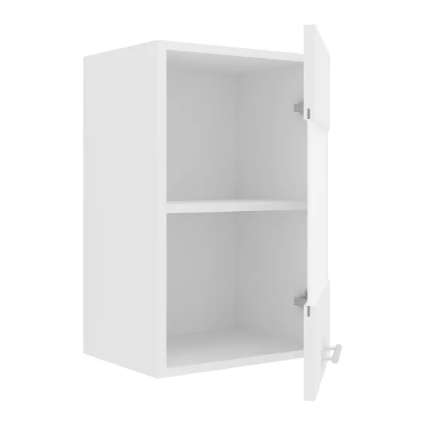 VCM Horní kuchyňská skříňka Esilo, 40 cm, skleněná dvířka, bílá