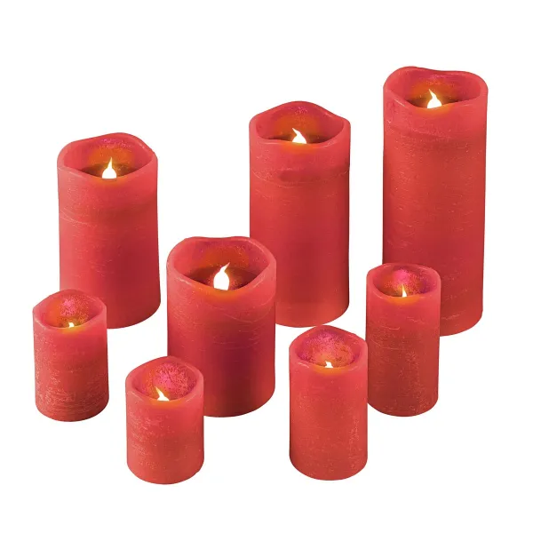 LED skutočné voskové sviečky, sada 8 ks