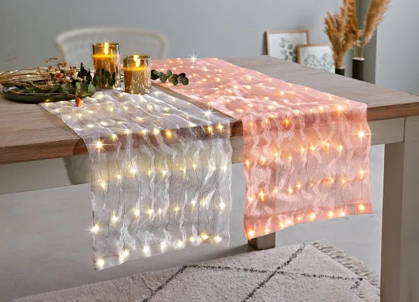 Weltbild LED Dekorační textilie Glamour, meruňková
