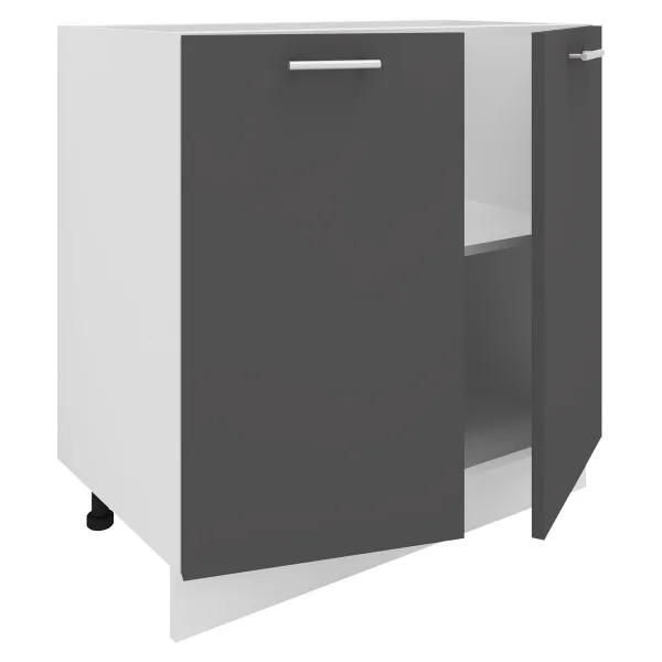VCM Dolní kuchyňská skříňka Esilo, 80 cm, 2 dvířka, antracit