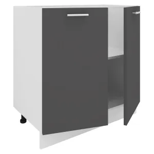VCM Dolní kuchyňská skříňka Esilo, 80 cm, 2 dvířka, antracit