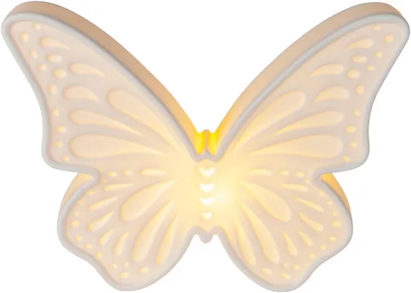Weltbild Porcelánová LED dekorace Bílý motýl
