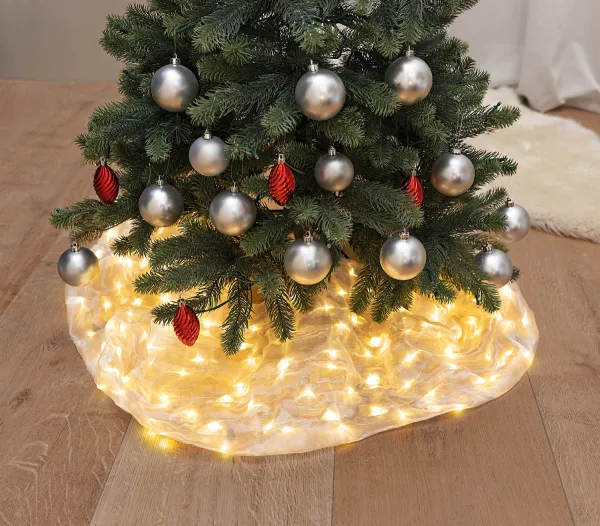Weltbild LED Dekorační textilie Glamour, stříbrná