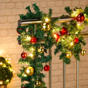 Haushalt International Umělá LED Vánoční girlanda s ozdobami, 5 m