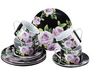 Die moderne Hausfrau Kávový servis Black Rose, 12dílná sada