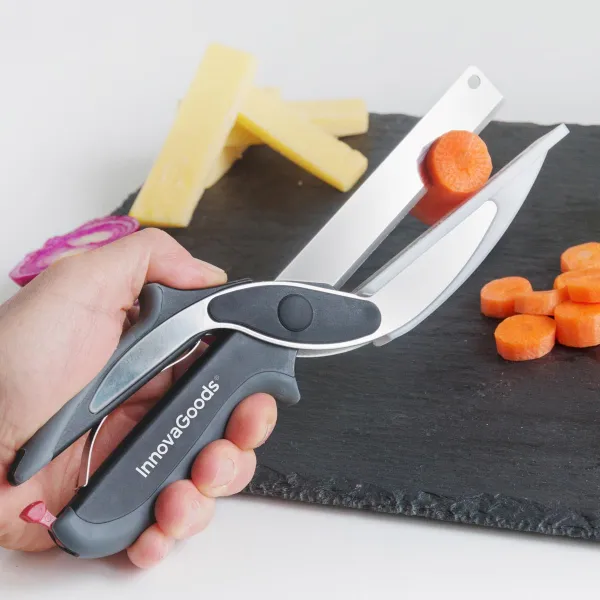 InnovaGoods Kuchyňské nůžky s nožem a prkénkem Scible