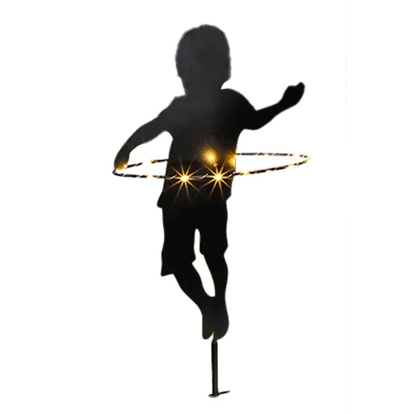 Haushalt International LED Solární zápich Chlapec s Hula hoop