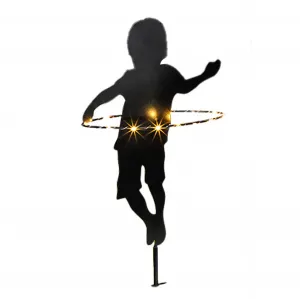 Haushalt International LED Solární zápich Chlapec s Hula hoop