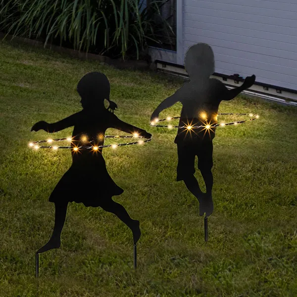 Haushalt International LED Solární zápich Chlapec s Hula hoop