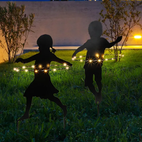 Haushalt International LED Solární zápich Chlapec s Hula hoop