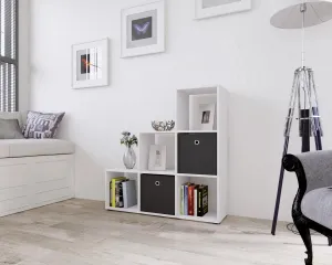 VCM Policový regál Nitas, bílý