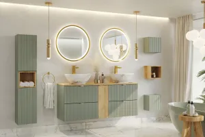 ArtCom Vysoká skrinka do kúpeľne LINE Reed Green 80-03-2D