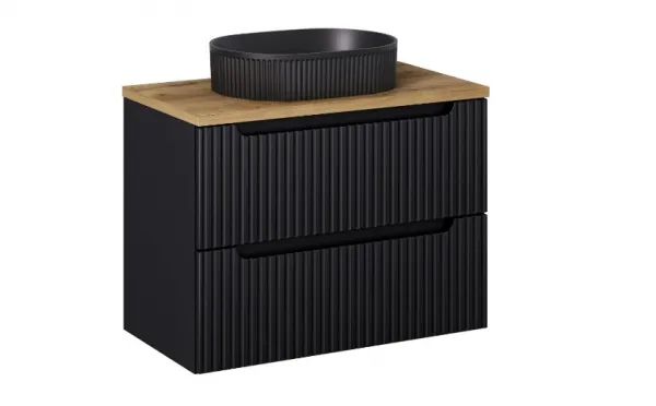 ArtCom Keramické umývadlo BEYOND 3 E-6531 | čierny mat 56 x 36 cm