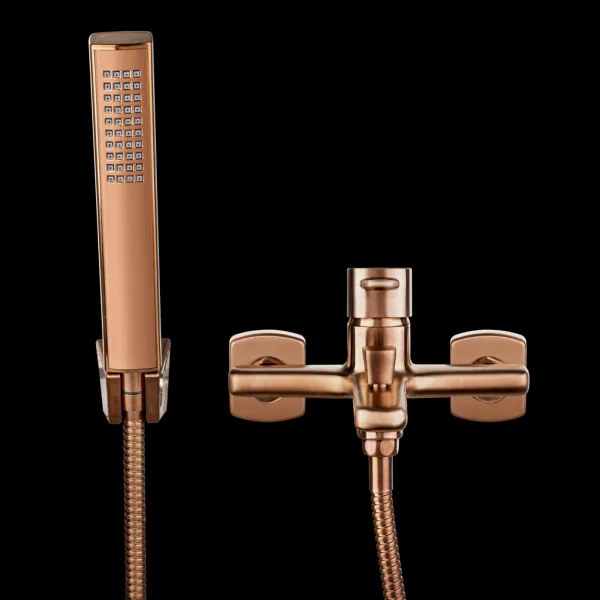 INVENA - Vaňová batéria GLAMOUR vrátane sprchového setu, meď BW-02-014-V