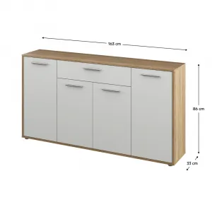 Komoda LUNIA Tempo Kondela Dub sonoma / biela