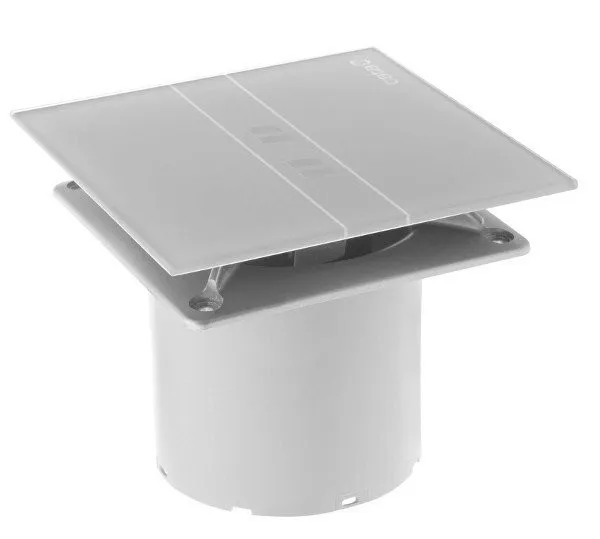 CATA - E-100 GSTH kúpeľňový ventilátor axiálny s automatom,4W/8W,potrubie 100,striebo 00900600
