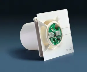 CATA - E-100 GSTH kúpeľňový ventilátor axiálny s automatom,4W/8W,potrubie 100,striebo 00900600