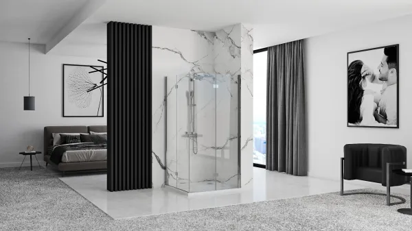 Sprchová kabína Rea Fold N2 transparentná, velikost 90x90