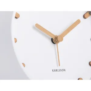 Karlsson 5943WH dizajnový budík 11 cm