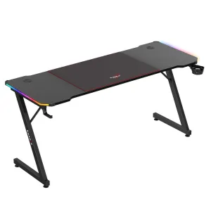 Herný stôl Huzaro Hero 4.8 Black RGB + PODLOŽKA XXL