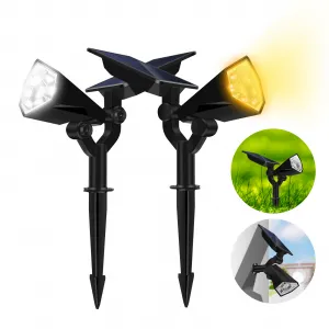 LED solárna lampa DUAL-WHITE - Balenie 2ks
